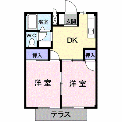 ニューシティはるかぜＢ 103【管理NO：1-005890802-01030】 ★家具家電は申し込み後に搬入します★ ★2026年09月下旬入居可能★の外観画像