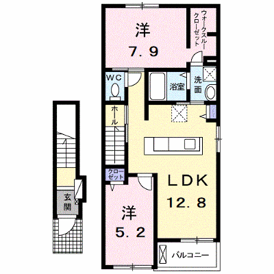 ビオーレ御幸 205【管理NO：1-023478401-02050】 ★家具家電は申し込み後に搬入します★の外観画像
