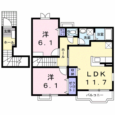 エスポワ－ル　Ⅱ号館 201【管理NO：1-013300802-02010】 ★家具家電は申し込み後に搬入します★の外観画像