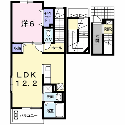 オルテンシアⅢ 304【管理NO：1-019503001-03040】 ★家具家電は申し込み後に搬入します★の外観画像