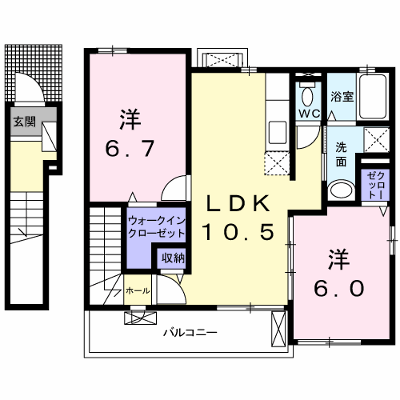 サン　フィオーレⅡ 201【管理NO：1-020473201-02010】 ★家具家電は申し込み後に搬入します★ ★2026年08月中旬入居可能★の外観画像