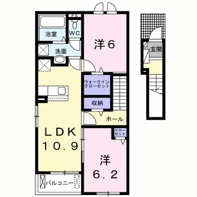 弥生桜Ⅱ・Ｃ 205【管理NO：1-028356903-02050】 ★家具家電は申し込み後に搬入します★ ★2027年01月下旬入居可能★の外観画像