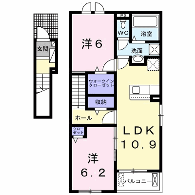 弥生桜Ⅱ・Ｃ 201【管理NO：1-028356903-02010】 ★家具家電は申し込み後に搬入します★ ★2027年01月下旬入居可能★の外観画像