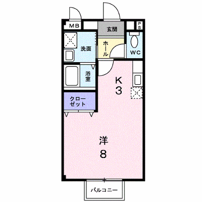 フライ・ハイト通古賀 102【管理NO：1-010650001-01020】 ★家具家電は申し込み後に搬入します 2026年08月上旬入居可能の外観画像