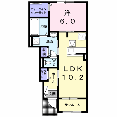 アロームクロレ　Ⅱ 103【管理NO：1-025039002-01030】 ★家具家電は申し込み後に搬入します★ ★2026年09月上旬入居可能★の外観画像