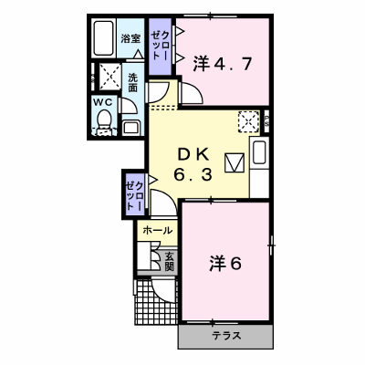 グリーンヒルズ姶良Ｃ 103【管理NO：1-013049303-01030】 ★家具家電は申し込み後に搬入します★ ★2026年09月中旬入居可能★の外観画像