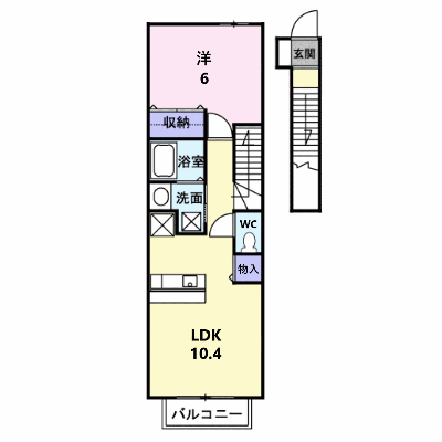 ペル－ジュ 202【管理NO：1-013130701-02020】 ★家具家電は申し込み後に搬入します★ ★2026年09月上旬入居可能★の外観画像
