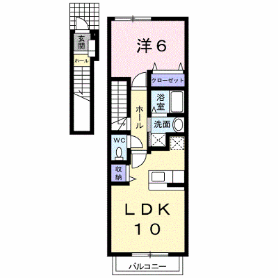 カサ・アレグリー　Ｃ 203【管理NO：1-013202903-02030】 ★家具家電は申し込み後に搬入します★ ★2026年09月中旬入居可能★の外観画像
