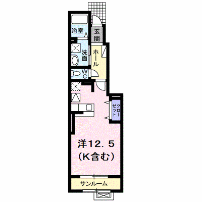 アヴェニールⅠ 102【管理NO：1-017152601-01020】 ★家具家電は申し込み後に搬入します★ ★2026年09月中旬入居可能★の外観画像