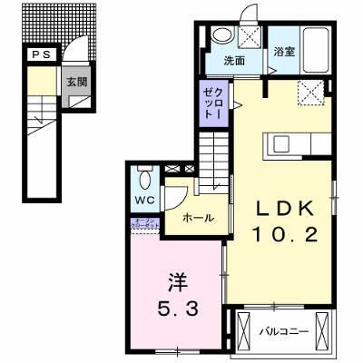 シャトレー　ハピネスⅠ 201【管理NO：1-021870401-02010】 ★家具家電は申し込み後に搬入します★ ★2026年09月中旬入居可能★の外観画像