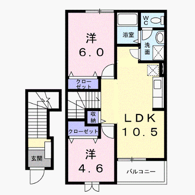 さくらセレッソＡ 203【管理NO：1-010956201-02030】 ★家具家電は申し込み後に搬入します★ ★2026年09月中旬入居可能★の外観画像