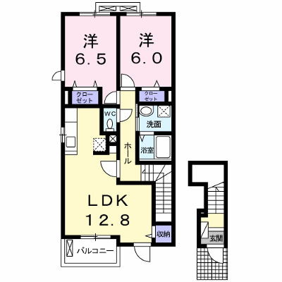 サニーコートＢ 201【管理NO：1-015730802-02010】 ★家具家電は申し込み後に搬入します★ ★2026年09月中旬入居可能★の外観画像