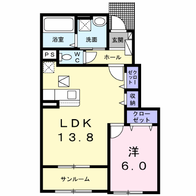 ラ・ヴィ・カルムＢ 104【管理NO：1-025165201-01040】 ★家具家電は申し込み後に搬入します★ ★2026年09月下旬入居可能★の外観画像