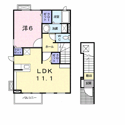 カーサ・ツバキ 201【管理NO：1-015493901-02010】 ★家具家電は申し込み後に搬入します★ ★2026年09月下旬入居可能★の外観画像