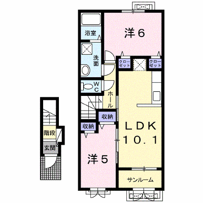 アプローズムーンⅤ 203【管理NO：1-020723601-02030】 ★家具家電は申し込み後に搬入します★ ★2026年09月中旬入居可能★の外観画像
