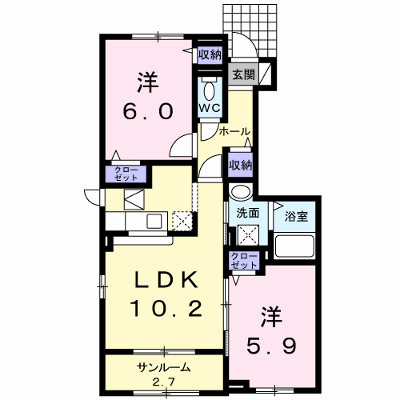 レジーナＨＡＴＡ 102【管理NO：1-019194801-01020】 ★家具家電は申し込み後に搬入します 2026年09月上旬入居可能の外観画像