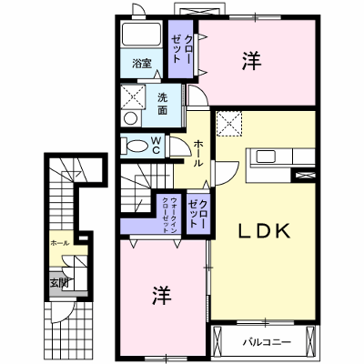 ラルジュ 202【管理NO：1-013660101-02020】 ★家具家電は申し込み後に搬入します★の外観画像