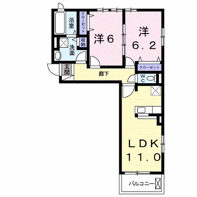 カリンの木 201【管理NO：1-023559401-02010】 ★家具家電は申し込み後に搬入します★の外観画像