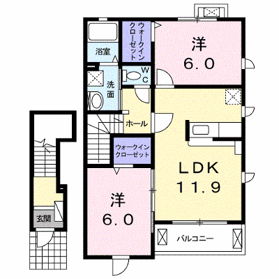 エレガンス東小浜 201【管理NO：1-019494301-02010】 ★家具家電は申し込み後に搬入します★の外観画像