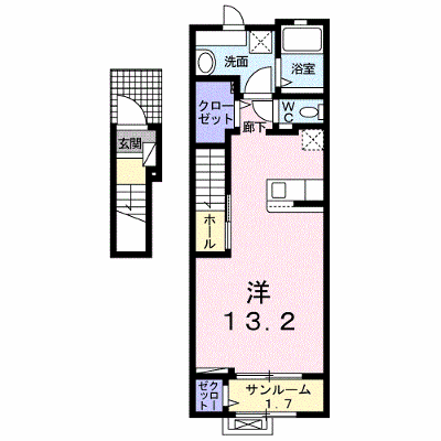 ラパン　ヴェール 203【管理NO：1-026928401-02030】 ★家具家電は申し込み後に搬入します 2026年09月中旬入居可能の外観画像