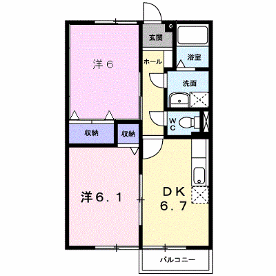 サンフラワーＡ 202【管理NO：1-007027401-02020】 ★家具家電は申し込み後に搬入します★ ★2026年09月中旬入居可能★の外観画像