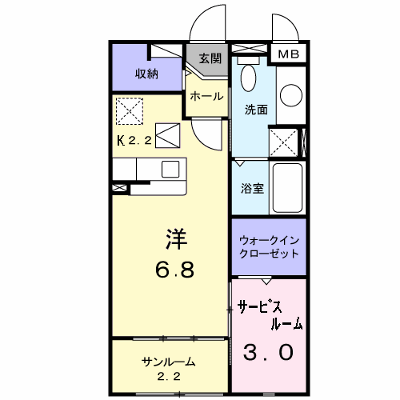 サウス・ボニートⅡ 102【管理NO：1-019198101-01020】 ★家具家電は申し込み後に搬入します★ ★2026年09月中旬入居可能★の外観画像