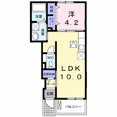 プラシード 102【管理NO：1-021871101-01020】 ★家具家電は申し込み後に搬入します★ ★2026年09月上旬入居可能★の外観画像