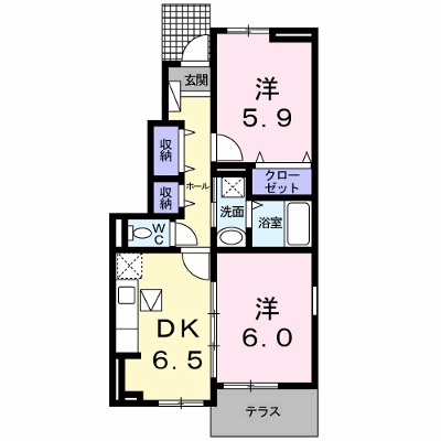 藍らんどこくふＡ 101【管理NO：1-017942901-01010】 ★家具家電は申し込み後に搬入します★の外観画像