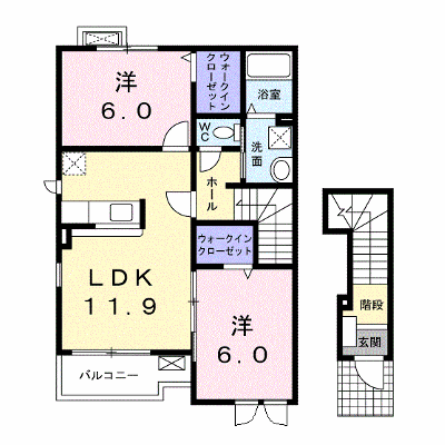 プリムローズ　Ｃ 201【管理NO：1-015164601-02010】 ★家具家電は申し込み後に搬入します★ ★2026年09月中旬入居可能★の外観画像