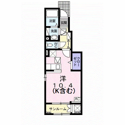 ルナⅤ 102【管理NO：1-025627101-01020】 ★家具家電は申し込み後に搬入します★の外観画像