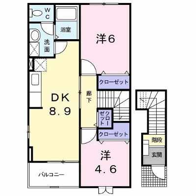 メゾンシミズＢ 201【管理NO：1-012123002-02010】 ★家具家電は申し込み後に搬入します★ ★2026年09月中旬入居可能★の外観画像
