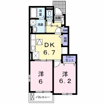 ドリーム輝Ｂ 102【管理NO：1-021230402-01020】 ★家具家電は申し込み後に搬入します★ ★2026年09月中旬入居可能★の外観画像