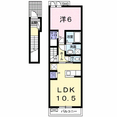 カプリ 202【管理NO：1-020016401-02020】 ★家具家電は申し込み後に搬入します★の外観画像