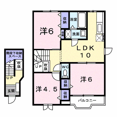 ソレアード打越Ⅱ番館 202【管理NO：1-010703802-02020】 ★家具家電は申し込み後に搬入します★ ★2026年09月中旬入居可能★の外観画像