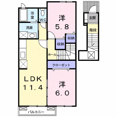 マザ－ズ小城Ⅱ 202【管理NO：1-015111902-02020】 ★家具家電は申し込み後に搬入します★ ★2026年09月中旬入居可能★の外観画像