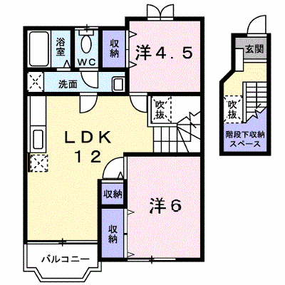 ラフェーヌＡ 203【管理NO：1-009320101-02030】 ★家具家電は申し込み後に搬入します★ ★2026年09月上旬入居可能★の外観画像