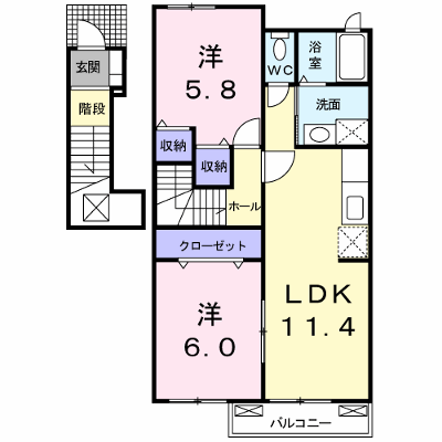 メゾン・カンパーニュ 203【管理NO：1-015005401-02030】 ★家具家電は申し込み後に搬入します★ ★2026年11月中旬入居可能★の外観画像