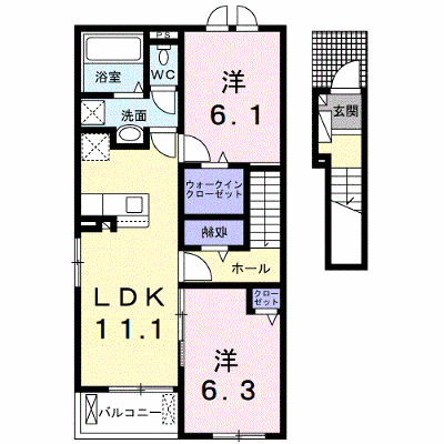 ローズガーデン　Ⅰ 203【管理NO：1-026713901-02030】 ★家具家電は申し込み後に搬入します★ ★2026年09月下旬入居可能★の外観画像