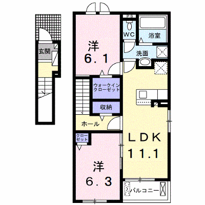 ローズガーデン　Ⅰ 201【管理NO：1-026713901-02010】 ★家具家電は申し込み後に搬入します★ ★2026年09月中旬入居可能★の外観画像