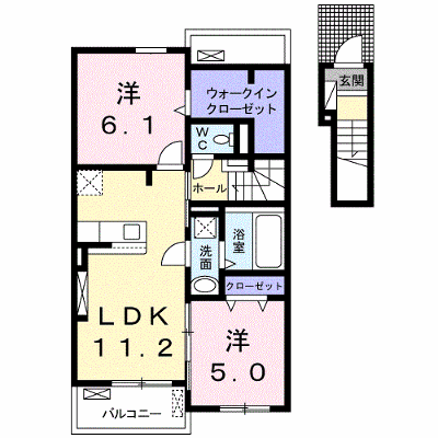 プランドール・メゾン 202【管理NO：1-026186201-02020】 ★家具家電は申し込み後に搬入します 2026年09月中旬入居可能の外観画像