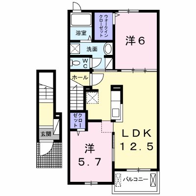 グランディール 203【管理NO：1-025358501-02030】 ★家具家電は申し込み後に搬入します★ ★2026年09月中旬入居可能★の外観画像