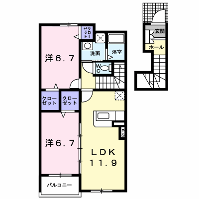 アンジュ　Ⅱ 202【管理NO：1-014028002-02020】 ★家具家電は申し込み後に搬入します★ ★2026年09月下旬入居可能★の外観画像