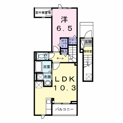 メゾン　フラン 202【管理NO：1-028018501-02020】 ★家具家電は申し込み後に搬入しますの外観画像