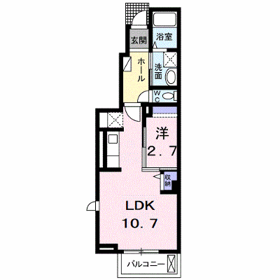 カーサ・スペラーレＢ 102【管理NO：1-023359102-01020】 ★家具家電は申し込み後に搬入します★ ★2026年09月中旬入居可能★の外観画像