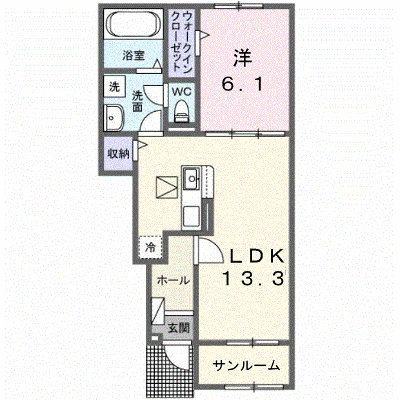 エルヴェ 104【管理NO：1-028646301-01040】 ★家具家電は申し込み後に搬入します★ ★2026年09月下旬入居可能★の外観画像