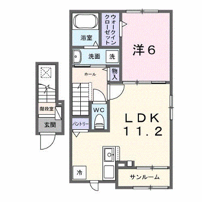 アンフィニ　アムールⅠ 205【管理NO：1-028512401-02050】 ★家具家電は申し込み後に搬入します★ ★2026年09月下旬入居可能★の外観画像