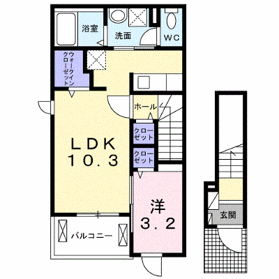 ル・フランⅠ 201【管理NO：1-027483601-02010】 ★家具家電は申し込み後に搬入します★ ★2026年09月中旬入居可能★の外観画像