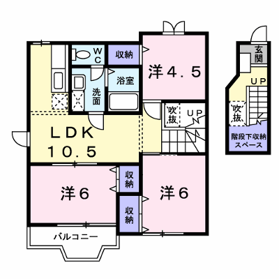 ピユアハイツ飛鳥 203【管理NO：1-007892401-02030】 ★家具家電は申し込み後に搬入します★ ★2026年09月上旬入居可能★の外観画像