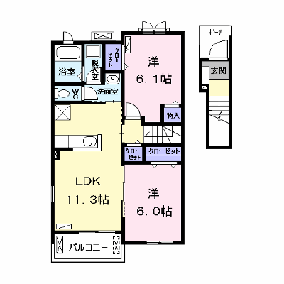 カサ　カンパーナⅡ 205【管理NO：1-022855602-02040】 ★家具家電は申し込み後に搬入します★ ★2026年08月下旬入居可能★の外観画像