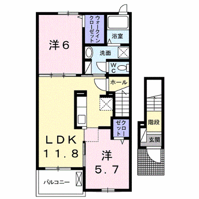 ビックベン　Ⅱ 202【管理NO：1-021086002-02020】 ★家具家電は申し込み後に搬入します★ ★2026年10月中旬入居可能★の外観画像